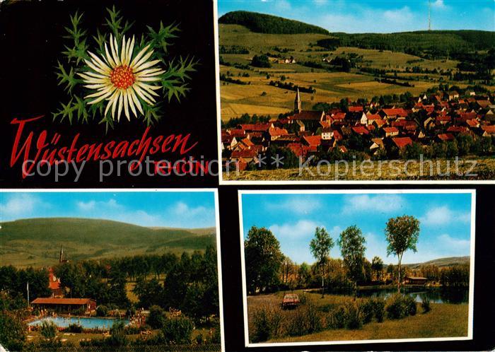 Wuestensachsen Ehrenberg Panorama See Freibad