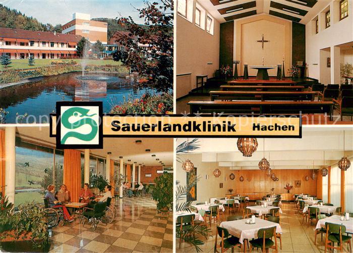 Hachen Sauerland Sauerlandklinik Kapelle Speisesaal