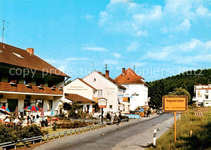 Heigenbruecken Ortseinfahrt Gasthof Cafe