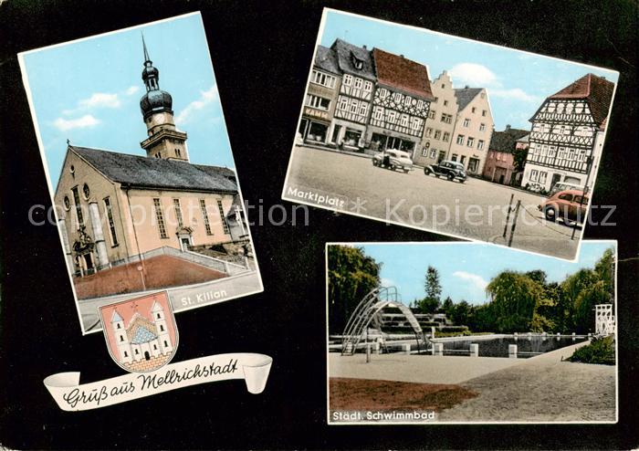 Mellrichstadt Kirche Marktplatz Schwimmbad Freibad