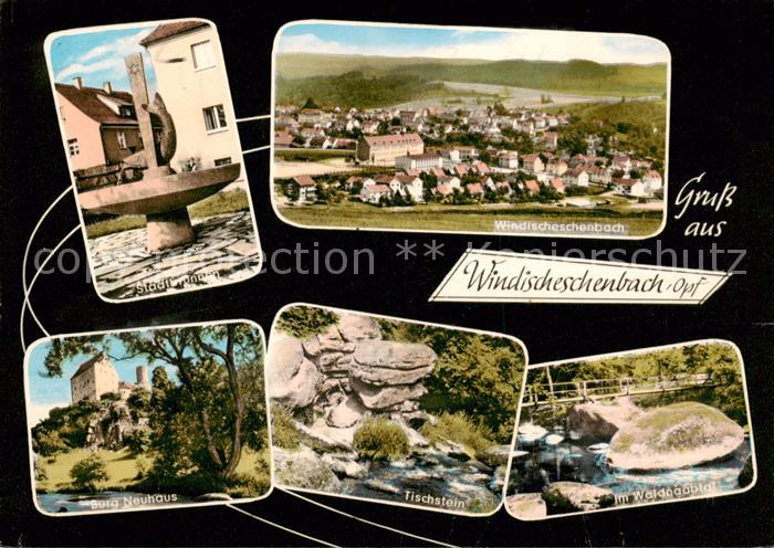 Windischeschenbach Panorama Stadtbrunnen Burg Neuhaus Tischstein Felsen Natur Wa