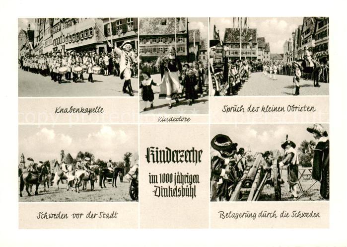 Dinkelsbuehl Kinderzeche in der 1000jaehriger Stadt Knabenkapelle Kinderlore Fes