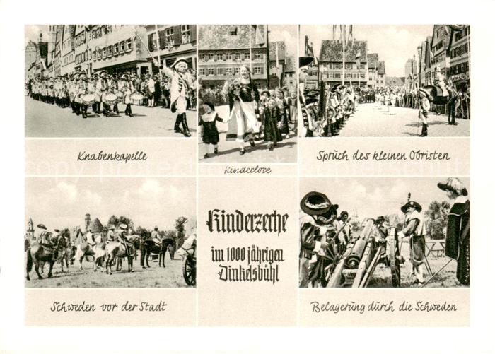 Dinkelsbuehl Kinderzeche in der 1000jaehriger Stadt Knabenkapelle Kinderlore Fes