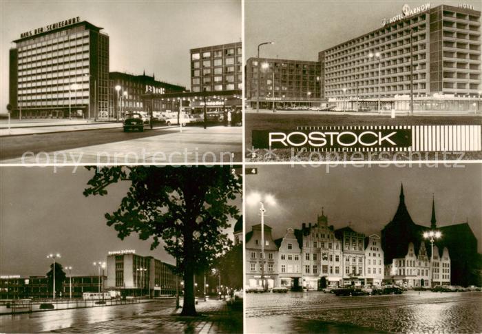 ROSTOCK  CITY Blick in die Lange Strasse Ostsee-Druck Interhotel Warnow Ernst-Th