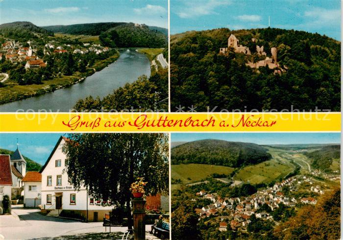 Guttenbach Neckargerach Panorama Gasthaus Burgruine