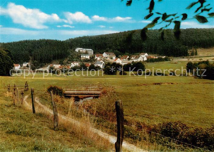 Hunoldstal Panorama Blick auf Haus der Sieben Brueder Jugendbildungs- und Erholu
