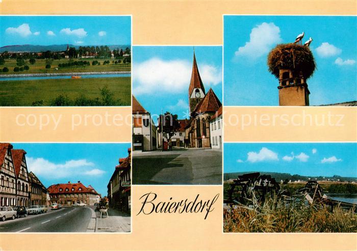 Baiersdorf Mittelfranken Panorama RMD-Kanal Erlanger Strasse Rathausplatz Storc