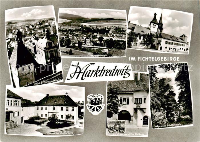 Marktredwitz Gesamtansicht Kirche Rathaus Burgruine