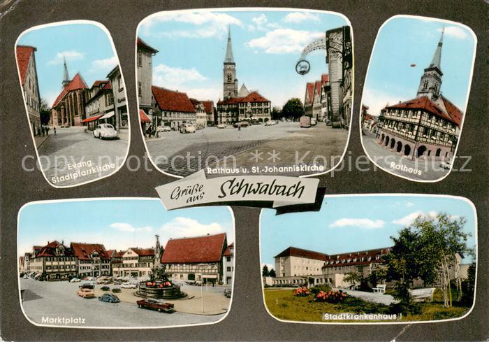Schwabach Kirche Rathaus Marktplatz Krankenhaus