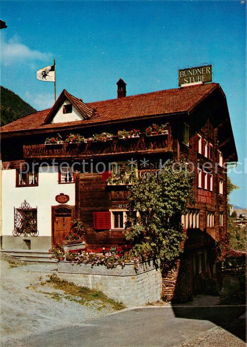 Disentis GR Gasthaus Restaurant Alte Buendnerstube