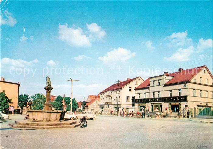 Bielawa PL Rynek Marktplatz Brunnen