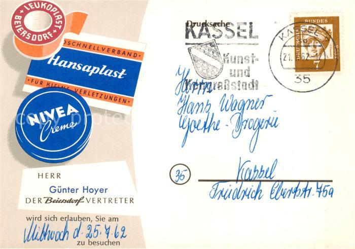 Werbung Reklame Guenter Hoyer Beirsdorf Nivea Creme Hansaplast Leukoplast