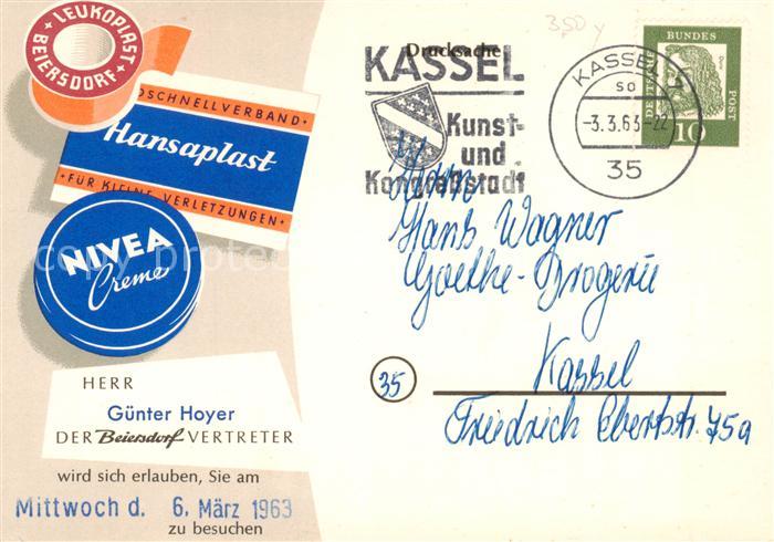 Werbung Reklame Guenter Hoyer Beirsdorf Nivea Creme Hansaplast Leukoplast