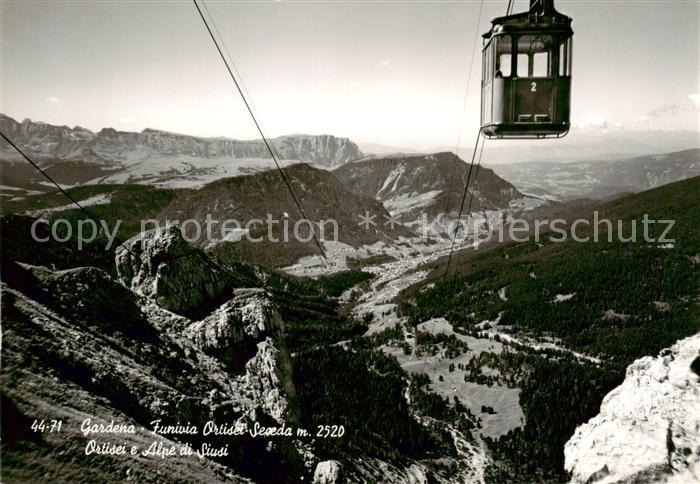 Seilbahn Cable-Car Telepherique Gardena