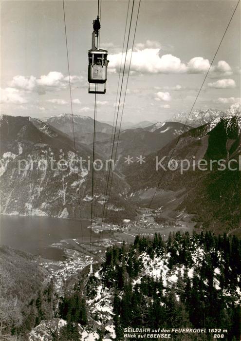 Seilbahn Cable-Car Telepherique Feurkogel Ebensee