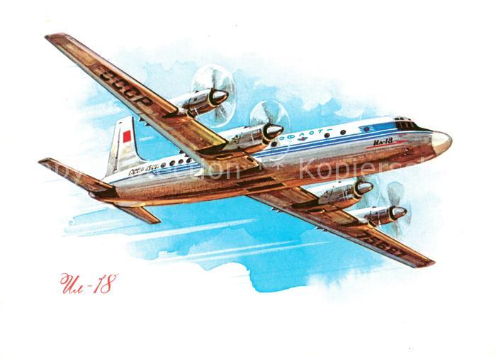 Flugzeuge Zivil IL-18 airliene