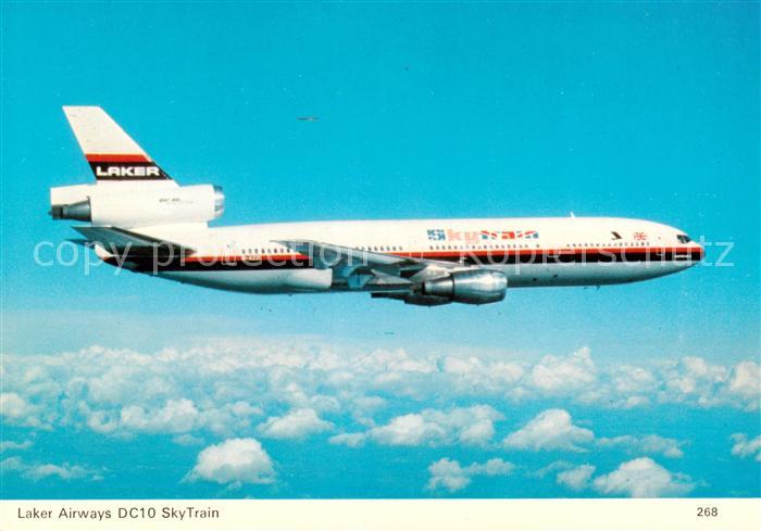 Flugzeuge Zivil Laker Airways DC10 SkyTrain Wing Span 155 4
