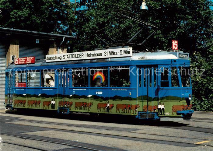 Strassenbahn Tramway-- Zuerich VBZ Tribwagen Be 4/4 1521