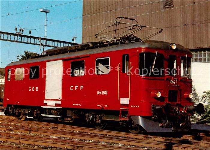 Eisenbahn Railway Chemin de Fer SBB Gepaecktriebwagen De 4/4 1662 SIG/SWS/SAAS 1