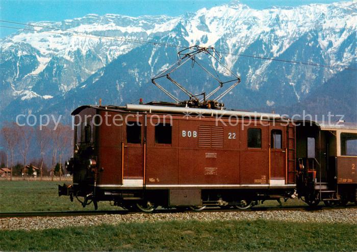 Eisenbahn Railway Chemin de Fer Berner Oberland Bahnen BOB Zahnradlokomotive HGe