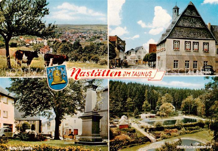 Nastaetten Taunus Panorama Rathaus Adolfsplatz Waldschwimmbad
