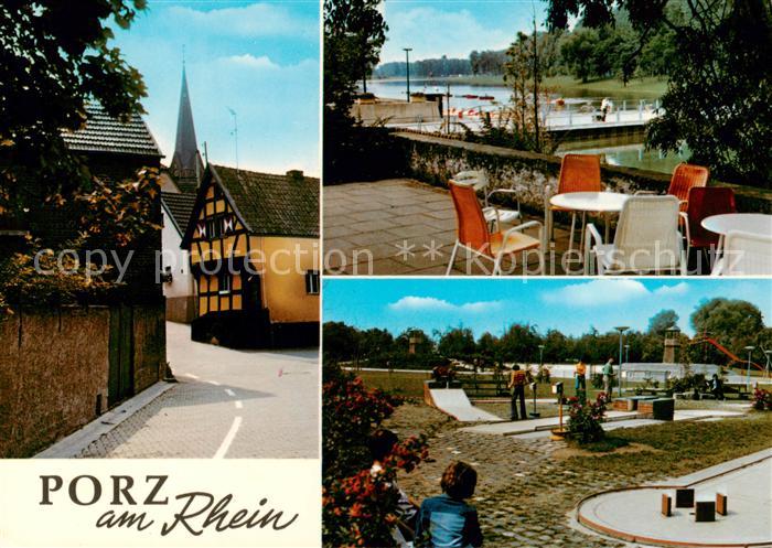 Porz Koeln Rhein Kirchgasse Schwimmbad Minigolfplatz