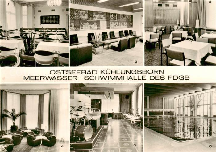 Kuehlungsborn Ostseebad Meerwasser Schwimmhalle Tagescafe Eingangshalle Baltic B