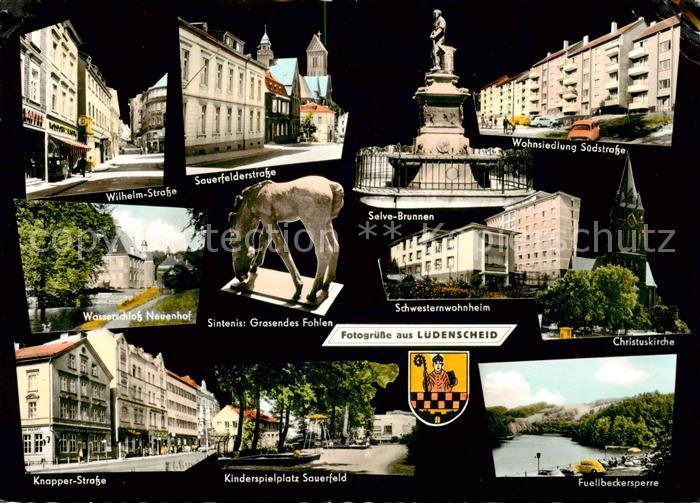 Luedenscheid Wilhelm Strasse Sauerfeldstrasse Selve Brunnen Wohnsiedlung Suedstr