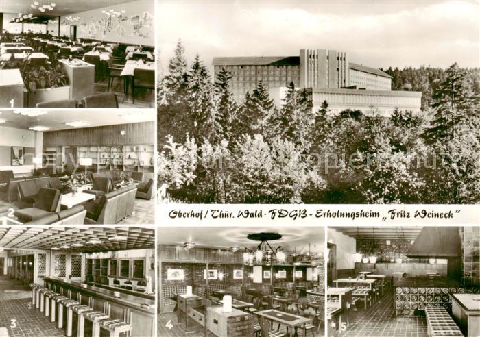 Oberhof Thueringen FDGB Erholungsheim Fritz Weineck Speisesaal Bibliothek Bar A