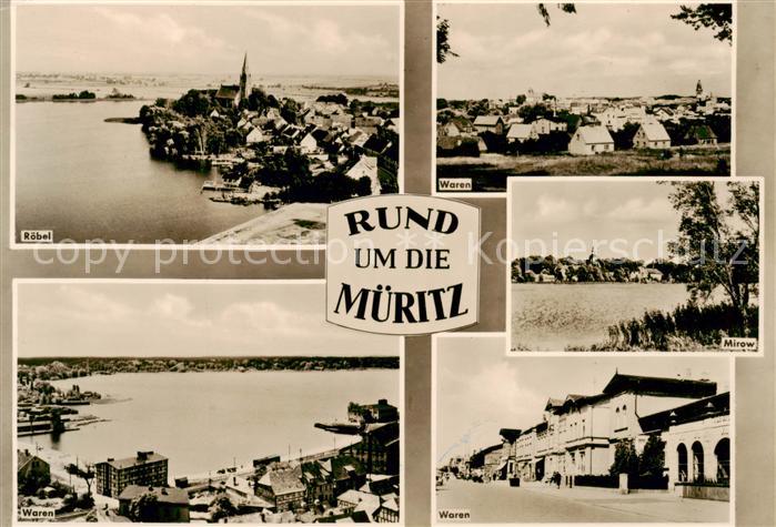 Roebel Mueritz mit Waren Details und Mirow