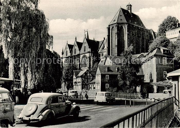 Marburg Lahn Universitaet mit Kirche