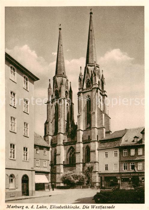 Marburg Lahn Elisabethkirche Die Westfassade