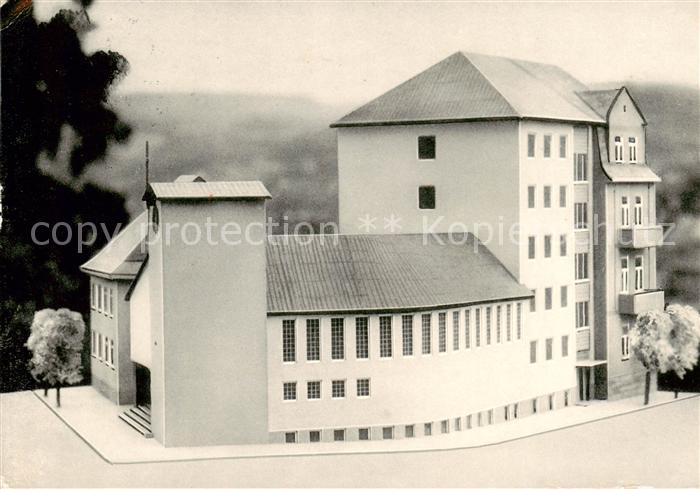 Marburg Lahn Modellaufnahme Kapelle und Studentenwohnheim