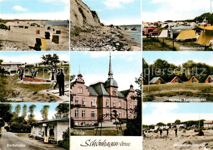 Schoenhagen Brodersby Ostseebad Strand Steilkueste Campingplatz Minigolf Schloss