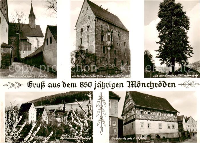Moenchroeden Roedental Abtshaus Kirche Kloster Strasse Moenchroeden Coburg Fachw