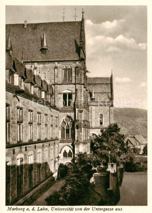 Marburg Lahn Universitaet von der Untergasse aus