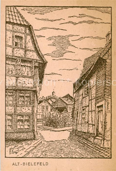 BIELEFELD  CITY An der Welle Federzeichnung