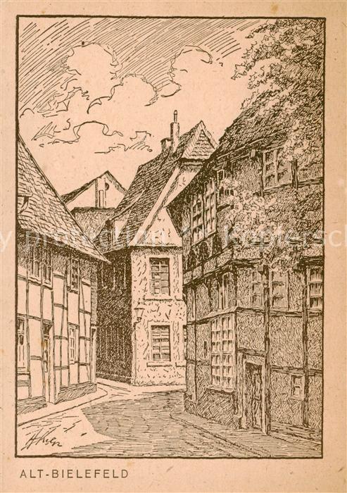 BIELEFELD  CITY Am Waldhof Federzeichnung