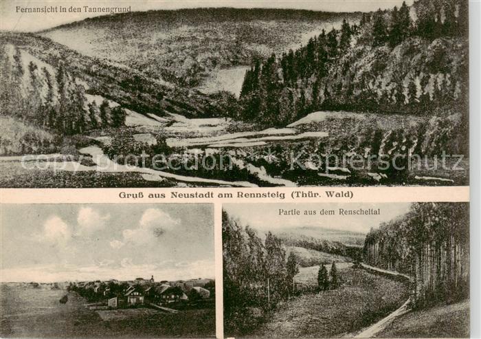 Neustadt Rennsteig Tannengrund Partie aus dem Renscheltal
