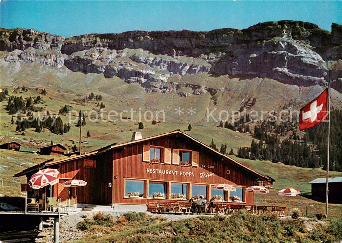 Flims GR Berg Restaurant Foppa mit Flimserstein