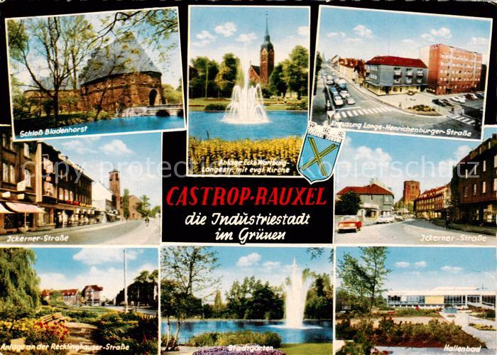 Castrop-Rauxel Schloss Bladenhorst Ev Kirche Fontaene Lange Ecke Henrichenburger