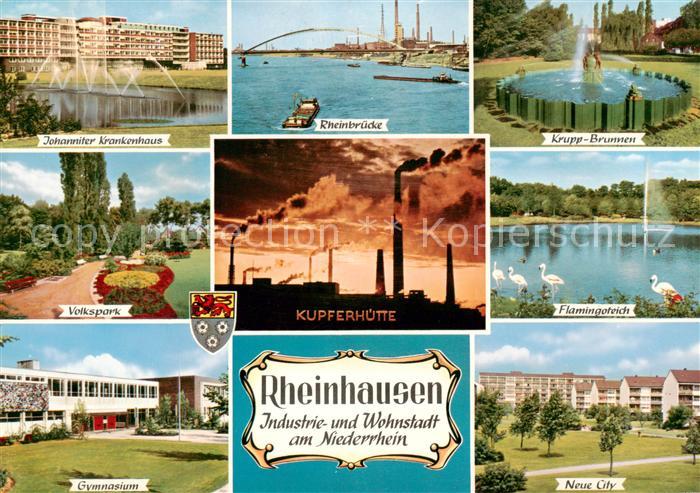 Rheinhausen Duisburg Johanniter Krankenhaus Rheinbruecke Krupp Brunnen Volkspark