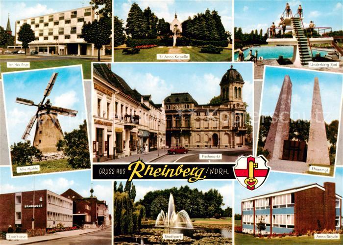 Rheinberg Post St Anna Kapelle Underberg Bad Alte Muehle Fischmarkt Ehrenmal Spa