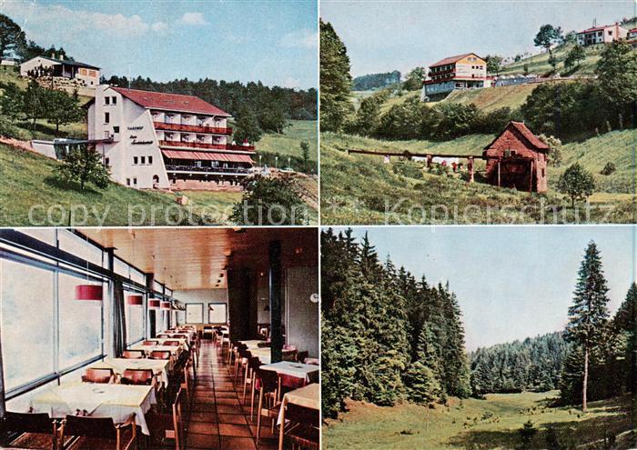 Rothenbuch Gasthof zum Spechtshaardt Gastraum Teilansichten