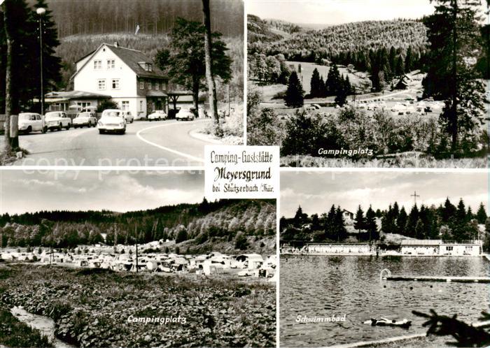 Stuetzerbach Camping Gaststaette Meyersgrund Strassenpartie Schwimmbad