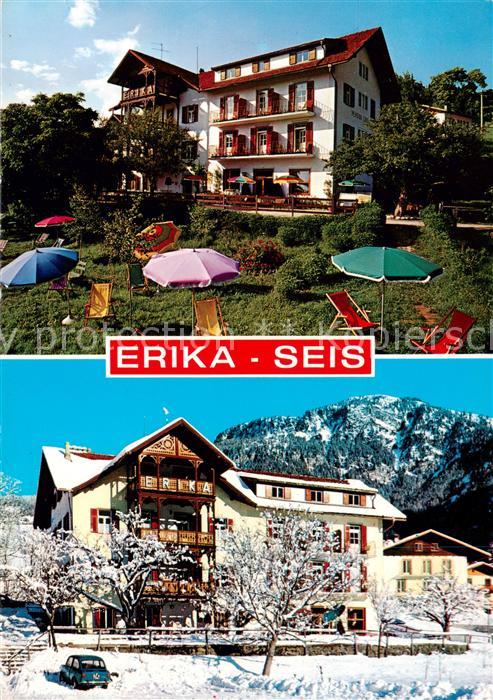 Seis am Schlern Kastelruth Siusi allo Sciliar Suedtirol IT Pension Erika Garten