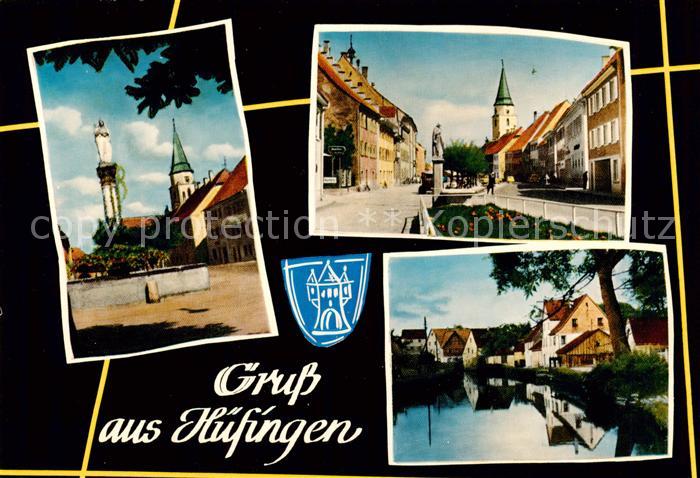 Huefingen Markt Kirche Fluss