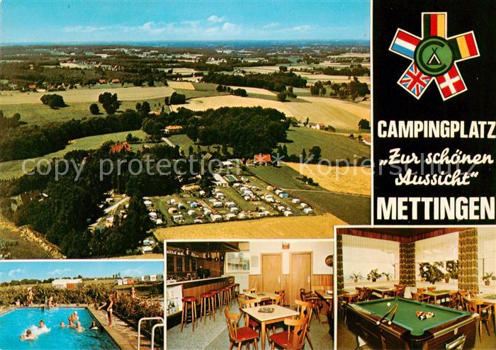 Mettingen Westfalen Campingplatz Zur schoenen Aussicht Fliegeraufnahme Schwimmba