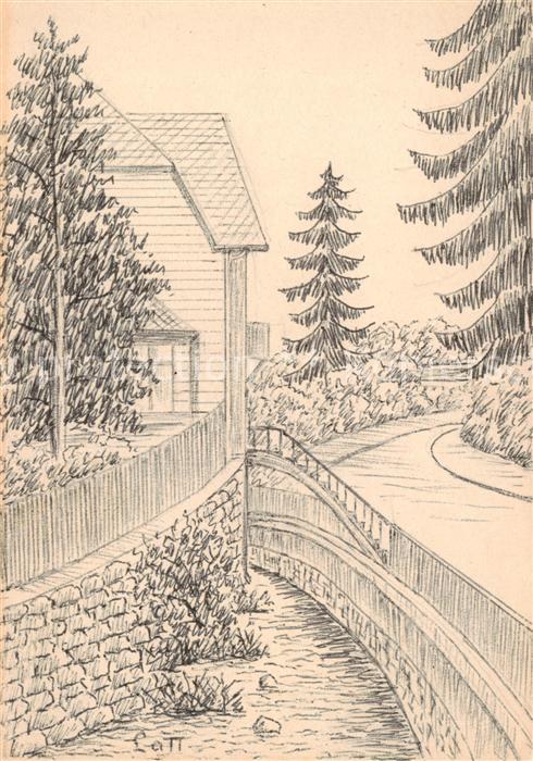 Spremberg Niederlausitz Ortsmotiv Zeichnung