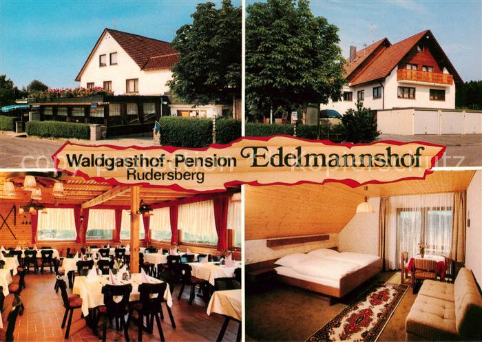 Rudersberg Wuerttemberg Waldgasthof Pension Edelmannshof Gaststube Zimmer
